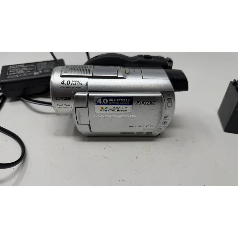 Sony Handycam DCR-DVD408 Carl Zeiss DVD Camcorder Tested Works! +Battery/Charger